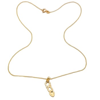 9ct gold 18 inch Lovespoon Pendant with chain